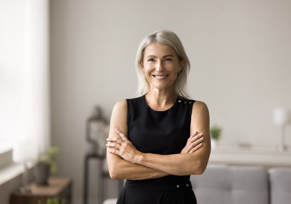 Confident happy woman