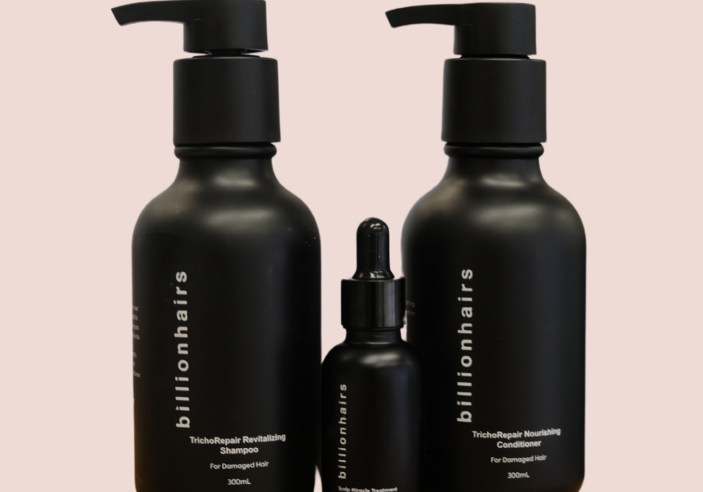 This bundle includes our Trichorepair Shampoo &amp; Conditioner, which is formulated with nourishing ingredients that repair damaged hair and promote healthy growth. It is paired with our Scalp Miracle Treatment, which soothes and revitalizes the scalp.